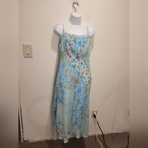 Y2k Vintage Jonathan Martin Size 11 Us M Fairycore Blue Floral Dress